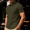 Camiseta de manga corta para hombre de talla europea, nueva de verano, superventas europea y americana de Temu, polo deportivo casual de comercio exterior
