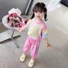 Traje de Verano para Niñas 2025 Estilo Nuevo Ropa de Verano para Niños Conjunto Deportivo de Dos Piezas de Manga Corta para Niña Pequeña Celebridad de Internet