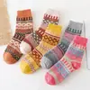 Meias de Inverno Femininas de Cano Médio Estilo Coreano Meias Longas Meias Grossas de Lã para Chão Meias Quentes Meias de Terry Outono e Inverno Meias Femininas