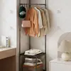 Perchero Multifuncional Integrado de Piso de Doble Fila Perchero Perchero de Secado de Ropa Dormitorio Hogar Reforzado Habitación de Alquiler
