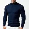 Comercio Exterior al por Mayor Otoño e Invierno Hombres Europeo y Americano Suéter de Punto Trenzado Cuello Alto Talla Grande Moda Casual Jersey Prendas de Punto