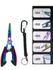 Pinzas de pesca de acero inoxidable bicolor de titanio en stock con diseño de pico de águila para quitar anzuelos y pesca, pinzas multifuncionales para señuelos