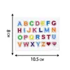 Letras Inglesas en Minúscula y Números Pegatinas de Bordado Coloridas Parches de Tela Bordados 3D en Relieve con Adhesivo Insignia de Identificación de Estudiante