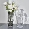Ornamentos de vaso de vidro de alta aparência em estilo moderno e simples para restaurante de hóspedes, vaso de quarto, arranjo de flores, decoração de alto nível