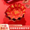 En Stock Entrega Rápida Acero Inoxidable Charola Roja Charola Festiva de Frutas Charola de Dulces Mesa Charola para Bodas Charola de Celebración de Bodas