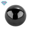 Huagang gema cuentas redondas circón negro cuentas de luz piedra desnuda negro esférico gema CZ artificial color cuentas sueltas joyería con incrustaciones