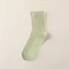 Calcetines Japoneses de Punto a Media Pantorrilla para Mujer, Primavera y Otoño, Anti-Olor, Estilo Coreano de Moda con Rayas Verticales, Apilados, para Embellecer las Piernas, Absorbentes de Sudor, Calcetines Deportivos