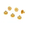 Tampões de Orelha Ufo de Ouro Real 18K Joias DIY Acessórios para Brincos Cor da Moda Conserva Estilo Vintage Tampões de Orelha Antiderrapantes A55B