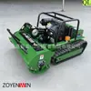 Cortacésped Controlado Remotamente Adecuado para Varios Escenarios, con Cuchilla de Martillo y Control Remoto Inalámbrico con Orugas Totalmente Automático