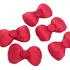 Lazo de tela relleno de algodón rojo navideño, satén, tridimensional, accesorio para el cabello DIY, accesorio para la ropa, accesorio decorativo