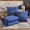 Colcha-Almohada Engrosada de Doble Uso para Siesta en la Oficina, Colcha de Aire Acondicionado, Cojín de Coche, Almohada Plegable para Sofá, Colcha Refrescante de Verano