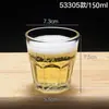 Vaso Octagonal de Vidrio Templado, Engrosado y Resistente a la Temperatura, Adecuado para Uso Doméstico y Comercial, Vaso Específico para Whisky y Licores para KTV Bar, Vaso para Cerveza