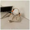 Bolsa de Tecido Grande Capacidade Casual Simples 2026 Novo Estilo Simples Moda Coreana Alça Larga de Ombro Ajustada Bolsa de Ombro Único Transversal