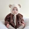 Gorro de Bebé Otoño e Invierno Lindo Súper Lindo para Niños y Niños Gorro de Peluche Gorro con Puño Grueso y Cálido Gorro Protector de Orejas para Bebé