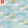 Tela Estampada de Alta Densidad Imitación Algodón Tencel, Paquete de 60 Unidades, Estampado Abstracto de Cuento de Hadas Arcoíris, Tela para Vestido de Mujer y Niño, En Stock