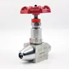 Válvula de Agulha J61Y/W-160P em Aço Inoxidável 304, Válvula de Bloqueio Soldada de Alta Pressão, Instrumento J61W/320P