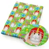 Navidad Acebo Dibujos Animados Serie de Cobayas Patrón Impreso Delgado Algodón Poliéster Hecho a Mano diy Parche Bolsas Mantel Camisa Pijama