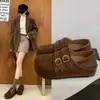 Jialuo Ya~ Zapatos Birkenstock de Suela Gruesa y Tacón Oculto para Mujer, Zapatos de una Sola Pieza Estilo Mary Jane, Nuevos Estilos de Otoño, Mocasines Birkenstock de Dos Vías