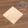 Plantilla de Tejer con Patrón de Flor de Ganchillo de Madera, Tablero de Modelado Hecho a Mano con Forma de Cuadrado de Abuela para Figuras, Tablero de Clavijas para Arcilla
