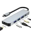 Estación de Acoplamiento Tipo-C Transfronteriza Siete en Uno Pantalla de Proyección Hdmi4K Teléfono Móvil Tableta Portátil Estación de Acoplamiento Multifunción