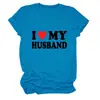 Yo Mi Marido Amazon Ebay Estación Independiente Moda Elegante Camiseta de Mujer Cuello Redondo Manga Corta Ropa Interior Exportación