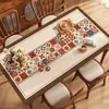 Mantel de mesa estilo americano, a prueba de aceite e impermeable, protector de mesa sin lavado, nuevo modelo 2025, lujo ligero con sensación de alta gama, mantel para mesa de centro