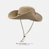 Chapéu de Cowboy Ocidental Primavera e Verão Chapéu de Sol Feminino Retrô Americano Acampamento ao Ar Livre Chapéu de Caminhada de Aba Larga Masculino e Feminino