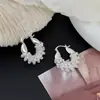 Pendientes de Perla en Forma de U de Plata Suave para Mujer, Estilo Popular, Pendientes de Gama Alta, Colgantes de Oreja Elegantes, Pendientes Únicos y Versátiles al por Mayor