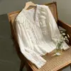 Blusa de Chifón con Volantes y Encaje de Manga Larga, Estilo Francés Commuter, Nueva de Verano para Mujer en AliExpress Europeo y Americano