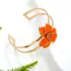Pendientes de Flor de Goteo de Aceite con Diseño Simple de Nicho Transfronterizos Europeos y Americanos, Collar, Pulsera de Joyería de Mano Estilo Bosque Resort para Mujeres