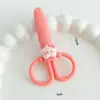 Tesoura Doméstica Gatinho Fofo Tesoura de Plástico com Lâmina Cartoon para Estudante Tesoura Mini para Cortar Papel DIY Handmade para Jardim de Infância