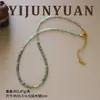 Nuevo Collar de Perlas de Piedra Natural con Corazón de Circonita Transfronterizo Europeo Americano Cadena para Clavícula de Lujo Ligero de Nicho para Mujer Transmisión en Vivo Tienda Física