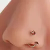 Joyería de Plata con Circonita Cruzada Europea y Americana para Nariz, Accesorios Populares de Lujo Ligero para Nariz en Amazon, Acero Inoxidable Venta al por Mayor de Comercio Exterior para Mujeres