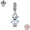 Aifule novo S925 prata esterlina DIY pingente acessórios vida perfeita menino inteligente SCC544