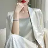 Transfronterizo 2025 Verano Nuevo Estilo Camisola de Seda Helada Traje Exterior Ropa Interior Top de Mujer Hombros Descubiertos Top Atrevido sin Espalda