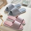 Pantuflas de algodón de nuevo estilo para mujer, de primavera y otoño, antideslizantes, para el hogar, para amantes de interiores, con suela gruesa, de lino, para el hogar.