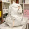 Mochila Estilo Coreano Ins Girly Estrela Bolinhas Versátil Suave Estudante Grande Capacidade Bolsa Escolar Leve Mochila de Viagem