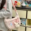 Bolsa Transparente Estilo Japonês, Bolsa Transversal para Mulheres, Mochila Pequena Bidimensional Transparente, Bolsa de Ombro Pequena para o Dia a Dia de Meninas, Bolsa Pequena de Bolinho