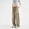 [250408003] Overol Americano Primavera y Verano para Mujer Delgado Pareja Casual Pantalones de Pierna Ancha Rectos