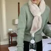 Bufanda de piel sintética suave de alta calidad, amigable con la piel, cálida, gruesa para otoño e invierno, estilo coreano, bufanda pequeña para mujer, imitación de piel de conejo Rex, moda