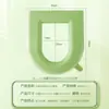 Capa de assento de vaso sanitário universal para uso doméstico, para todas as estações, à prova d'água, design fofo estampado, capa de assento de vaso sanitário tipo adesiva