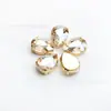 Taladro de vidrio de alta calidad con forma de gota de agua y base puntiaguda, con diamantes de imitación dorados, para coser a mano, para ropa, zapatos, bolsos y accesorios de joyería.