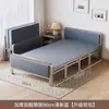 Cama plegable de uso doméstico con estructura de hierro, cama de siesta individual para viviendas de alquiler, cama doble portátil con estructura de hierro, cama simple de tablero duro, tipo económico