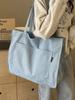 Bolsa de Ombro Casual de Lona Estilo Japonês para Mulheres da Temporada de Verão de 2024, Bolsa Tote Elegante de Grande Capacidade para o Dia a Dia, Bolsa de Mão