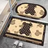 [Pacote com Dois] Tapete de Porta de Banheiro Tapete de Vaso Sanitário Tapete de Pé Absorvente de Água Antiderrapante Tapete de Porta de Entrada Pode ser Cortado