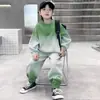 Roupa de Outono para Meninos 2023 Nova Moletom de Outono Infantil Roupa Esportiva Tendência Estilosa Moderna Moda Infantil Tendência