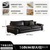 Sofá Grande Negro de Piel Genuina Asiento Profundo Ancho Sofá Modular Recto Sala de Estar Minimalista Moderna Apartamento Grande Sofá para el Hogar