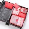 Conjunto de Seis Peças de Sacos Organizadores para Mala de Viagem, Viagens de Negócios, Armazenamento de Bagagem, Isolamento de Roupas e Sacos para Mudança