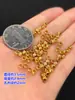 Prata de lei s925 Banhado a ouro Retrô Flor pequena Furo grande Contas separadas Contas redondas Pulseira de corda trançada para mão Colar Acessórios DIY feitos à mão
