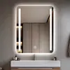 Espejo de Baño Inteligente de Alta Gama Smart Choice Holiday Hotel Cuadrado Sin Marco Espejo de Baño LED Inteligente Montado en Pared para Baño